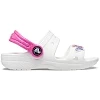 Crocs Crocband Παιδικά Σανδάλια για Κορίτσια White Butterfly (Μεγέθη 19-28)
