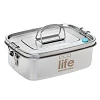 Παιδικό Ανοξείδωτο Δοχείο Φαγητού Ecolife Inox Ασημί 1lt Μονού Τοιχώματος