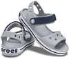 Crocs Crocband Παιδικά Σανδάλια Grey/Navy (Μεγέθη 19-35)