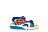 Παιδικά Παπούτσια Geox Sandal Ciberdron για Αγόρια Superman Light Blue/Red (Μεγέθη 25-33)
