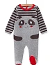 Βρεφική Ολόσωμη Πιτζάμα για Αγόρια Grey Panda