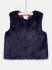 Παιδικό Αμάνικο Γιλέκο Διπλής Όψης για Κορίτσια Navy Blue/Red Flowers