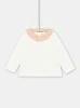 Βρεφική Μακρυμάνικη Μπλούζα για Κορίτσια White/Pink Lace