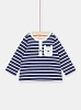 Βρεφική Μπλούζα για Κορίτσια Μπλε Ρίγες